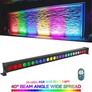 120W 24LED Wall Wash Light Bar with Remote RGB DMX DJ Party Disco Stage Lighting