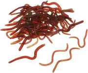 50 Pieces Fishing Artificial Worms Rubber Worms Suitable for