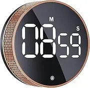 BlueSnail Kitchen Timer With LED Digital Display - Smart Productivity Tool for Home, Classroom, Gym, Office - Volume and Brightness Adjustable Efficana (Rose Gold)