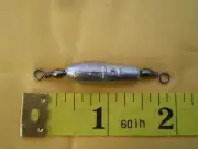100 PCS. TROLLING SINKER W/#7 BLACK BARREL SWIVEL, 1/2 OZ.