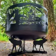 Outdoor wood burning fire pit, Fire pit bowl, Garden fireplace, Patio heater