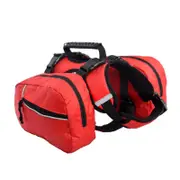 Multifunctional Pet Backpack With Detachable Leash S Red