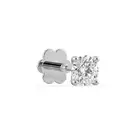 Diamond 14K White Gold Nose Stud Lip Labret Monroe Piercing Stud Screw Back E...