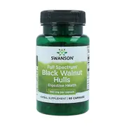 Swanson Black Walnut Hulls, 500mg 60 capsules