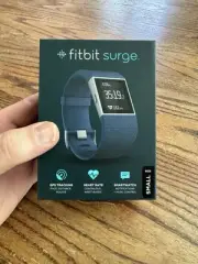 Fitbit Surge Fitness Super Watch Activity Tracker - Blue GPS Small New Sealed
