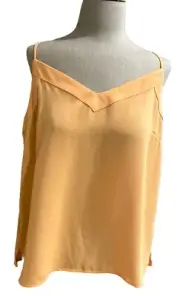 Women’s Spaghetti Strap Camisole Top Size 10 V-Neck Melon/Peach Topshop NWT