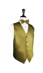 Luxury Diamond Pattern Tuxedo Vest & Bowtie