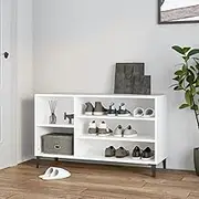 VRAXO Shoe Cabinet White 102x36x60 cm Engineered Wood -24.26KG,819748