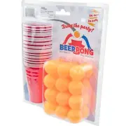 Fairly Odd Novelties Beer Pong Set, Red Cups and Ping Pong Balls. 16oz