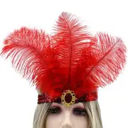 2pcs Sequins Feather Headpiece1920s Flapper HeadbandMardi Gras Carnival Party