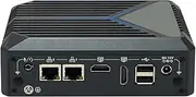 Fanless Mini PC, Industrial Computer, Windows 11 or Linux Ubuntu, TPM2.0, J6412, HUNSN BX09, 2 x LAN, 2 x HDMI, COM, SIM Slot, 8 x USB, WOL, PXE, Watchdog, Vesa Mount, 16G RAM, 512G SSD, 1TB HDD