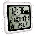 Bathroom Wall Clock, for Bath Countertop, Moisture Proof Temperature9078