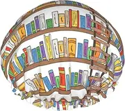 Funny Book Shelves Collection And Ladder Print Various Activities Shower Cap Reusable Soft And Lightweight Bath Hair Cap Long Hair