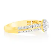Luminesce Lab Grown 18ct Yellow Gold 1/2 Carat Diamond Engagement Ring, S
