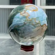 917g Natural Colourful Ocean Jasper Crystal Sphere Mineral Specimen Healing