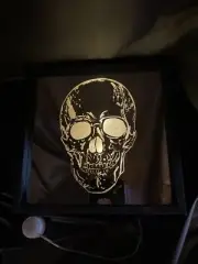 Halloween Mirror Decor LED LIGHT-UP Skull Mirror NWOT Halloween Mirror