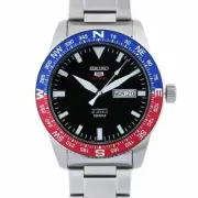 SEIKO 5 Sports SRP661K1 Automatic Watch 4R36 Blue Red Bezel Steel Pepsi Compass