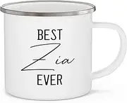 Teegarb Letter Blanket Novelty Italy Aunt Aunty Grandaunt Recognizing Admiration Enamel Camping Mug 12oz
