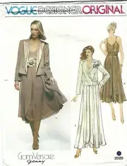 Vogue Sewing Pattern 2026, Versace Vintage Jacket, Cami, Skirt, Size 12 Uncut FF
