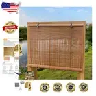High-Quality Bamboo Roman Curtains - Indoor Outdoor Roller Blinds 32" x 83"