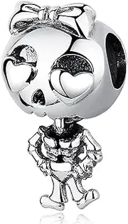 [Nbsameng] 925 Sterling Silver Charms Compatible for Pandora Bracelets and Necklaces, DIY Halloween Gifts for Women Girls
