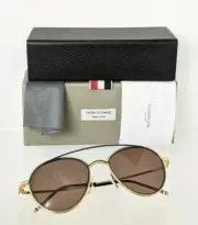 Brand New Authentic Thom Browne Sunglasses TBS 109-C-T Gold Navy TB109 Frame