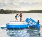 Rave Sports O-Zone XL Plus Inflatable Water Bouncer Bundle With Slide & Platform