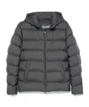 Herno Hooded Quilted Bomber Jacket IT48 ANTRACITE
