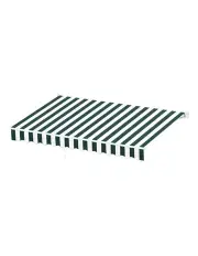 [Instahut] Retractable Folding Arm Awning 3Mx2.5M Green and White