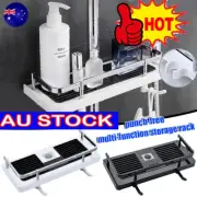 Shower Caddy Pole Tray No Drills Holder Storage Organiser Rack Bathroom SheHI