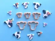 Cow Polymer Clay Cutter Set of 5 | Animal Dachshund Puppy Dog Cat Snake Kitty