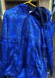 AND1 Full Zip Up Hoodie Sweatshirt XL - "Jumpshot Jacket" - Surf Blue - NWT