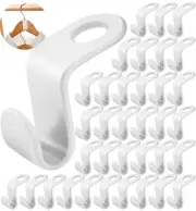 120 Pcs Clothes Hanger Connector Hooks,Plastic Cascading Hanger Hooks Extende...