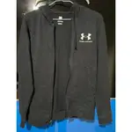 UNDER ARMOUR UA 安德瑪 黑色連帽拉鏈外套 兒童S號 適合身高140-150公分上下 中古品 正品