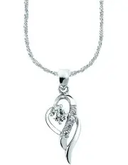 [Amor] Heart Pendant & Necklace Set in Sterling Silver 925