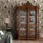 Quirky Animals in Plates Wallpaper Ochre / Multi Vintage Tea Party Holden 13940