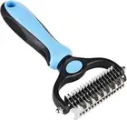 Pet Dematting Tool, 2 Sided Cat Dog Undercoat Rake Deshedding Brush for Removes