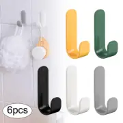 6x Strong Self Adhesive Hooks Set Sticky Stick on Wall Hanger Hook Home Kitchen