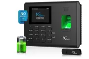 Time Clock, 2.4GHz WiFi Fingerprint Time Clocks with Battery, Clock in Machine f