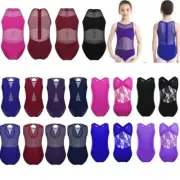 Kids Girls Jumpsuit Gymnastics Leotards Ballet Dance Unitards Training Costume