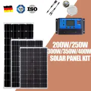 200W 250W 300W 350W 400W Solar Panel 12V Mono Caravan Camping Battery Charging