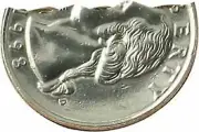 BITE OUT QUARTER Magic Coin Trick Joke Gag Illusion Broken folding restored