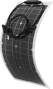 25W Portable Solar Panel, Flexible RV Boat Solar Panel with High Conversion Rate, Lightweight and, for Outdoor Power Supply