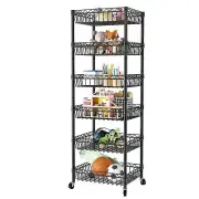 SINGEYE 6 Tier Storage Shelves Baskets Wire Shelving Metal Pantry Shelve Unit...
