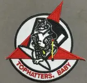 U.S. Navy Tophatters F-14 Tomcat Squadron licensed patch