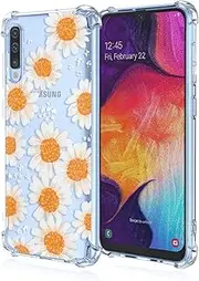 [RRXSYXL] for Samsung A70 Case,Samsung A70S Phone Case with Clear Floral Pattern,Shockproof Protection Soft TPU Case for Samsung Galaxy A70,Samsung Galaxy A70S,Daisy Floral