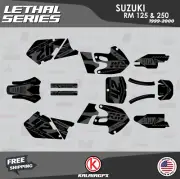 Graphics Kit for SUZUKI RM125 RM250 1999 2000 99 00 Lethal - SMOKE