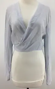 ALANNAH HILL SIZE 12 WOMENS BLUE SILK NOW'S THE TIME BLOUSE LONG SLEEVE NEW TAGS