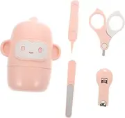 Toyvian 1 Set Nail Clippers Lovely Manicure Kit with Scissors File Clippers for Safe Nail Care for Newborns Travel Friendly Storage Case