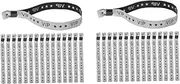SHINEOFI 2sets Concert Wristbands Music Themed Party Wristbands Lightweight Adjustable One Time Use Lock 100pcs*2